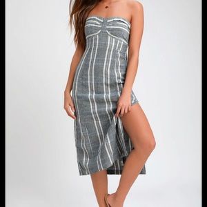 Free People Life Like This Strapless Midi Dress